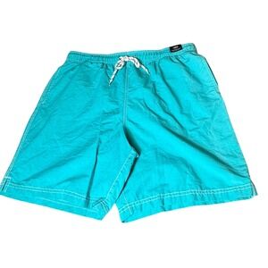 Roundtree & Yorke Swim Trunks Turquoise Drawstring‎ Lined Shorts Large